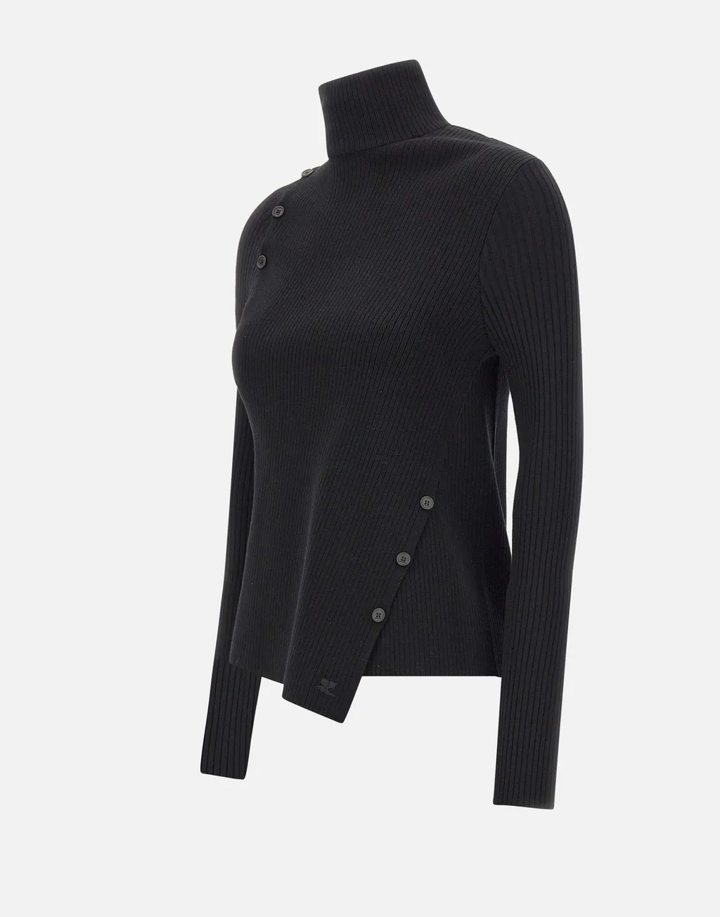 High-Neck Long-Sleeved Sweater