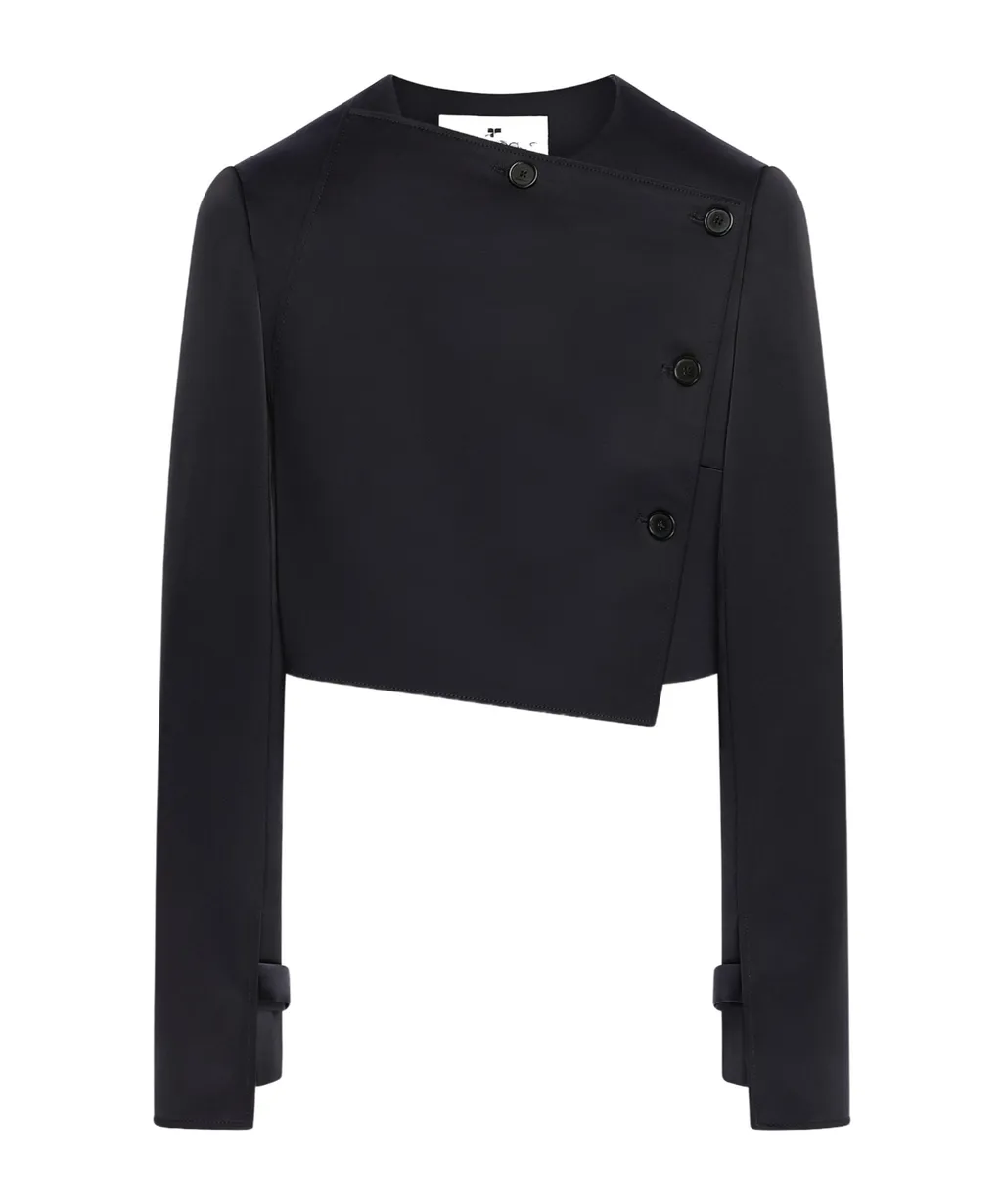 Oblique Satin Tailored Jacket