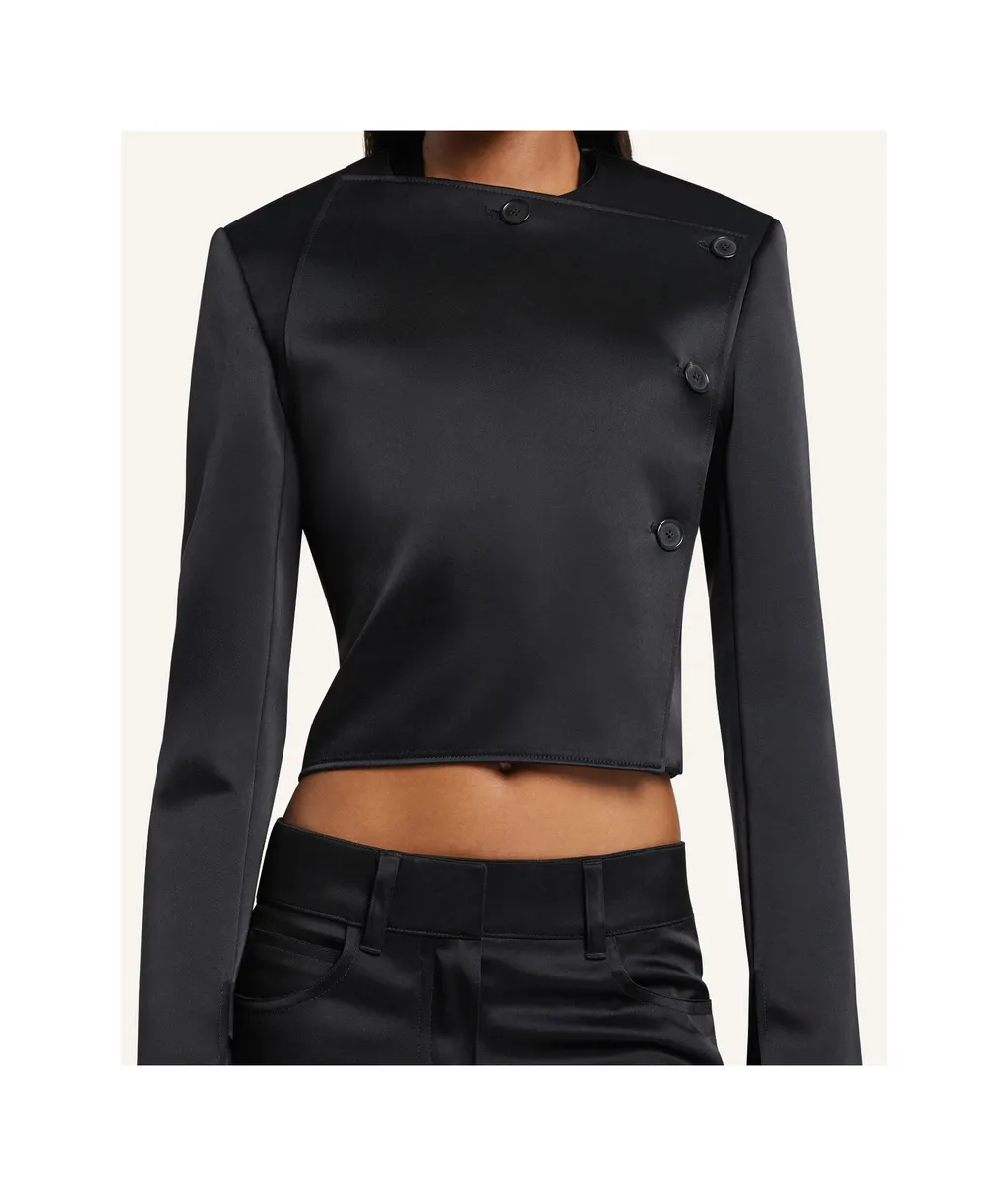 Oblique Satin Tailored Jacket