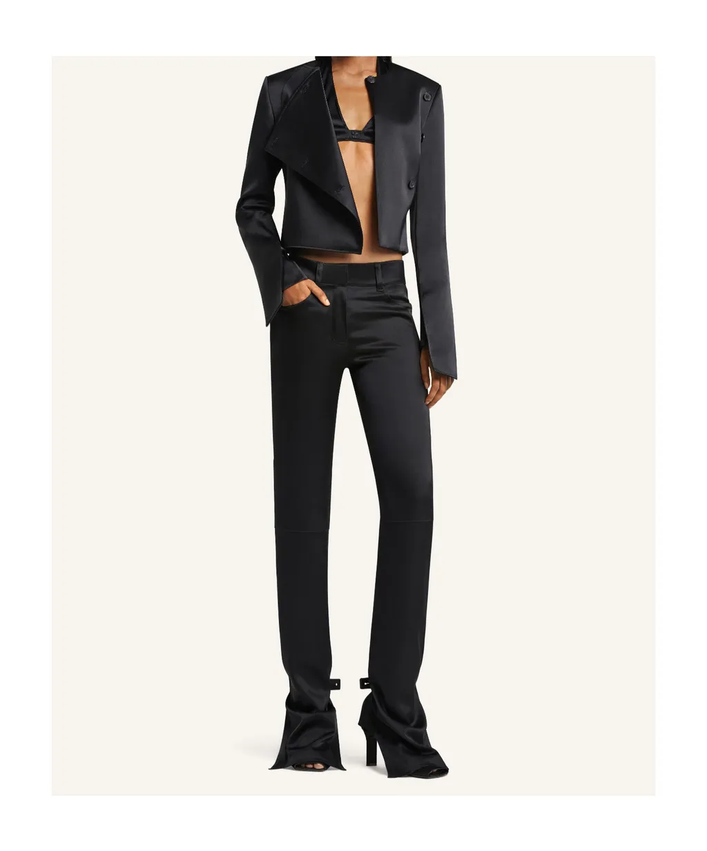 Oblique Satin Tailored Jacket