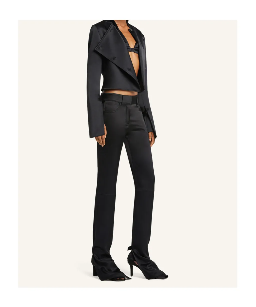 Oblique Satin Tailored Jacket