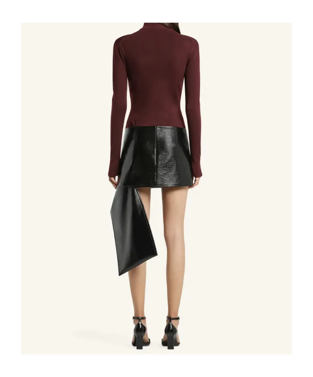 Zipped Mock-Neck Sweater