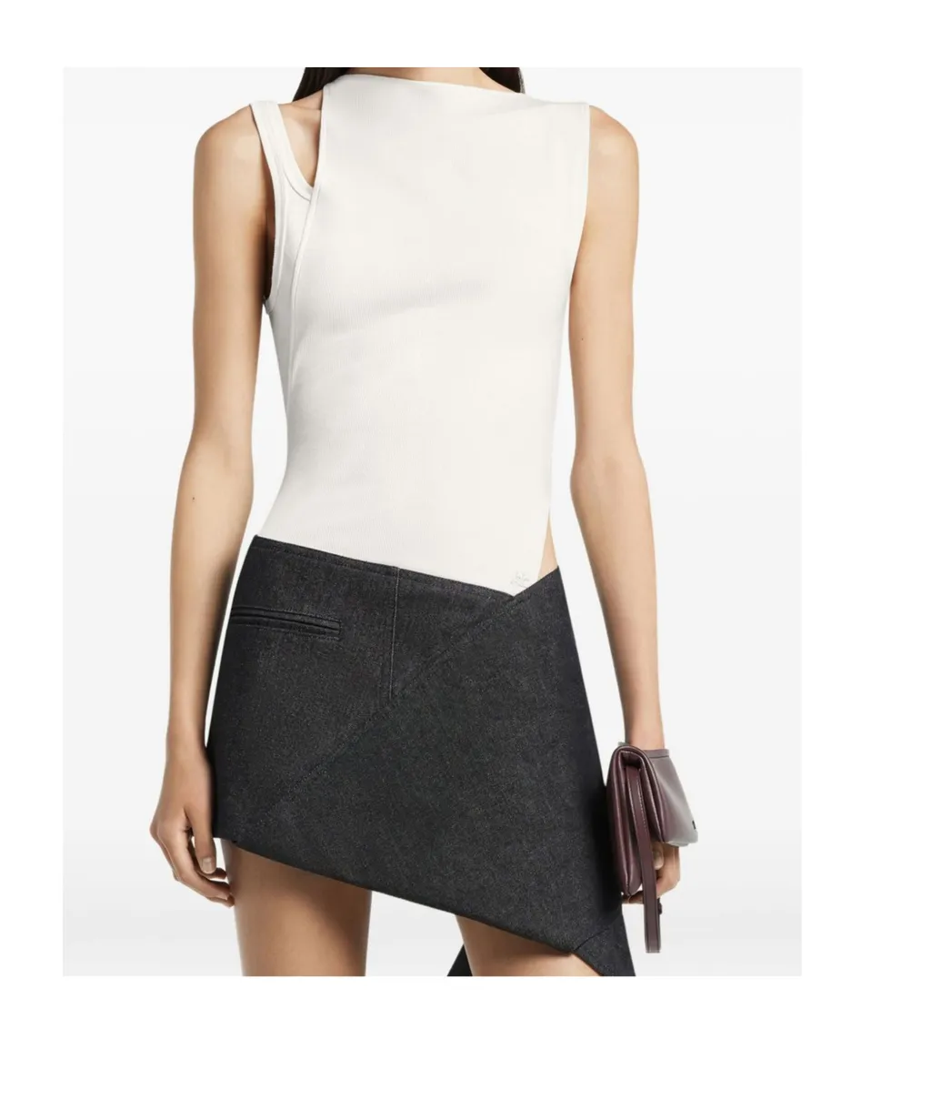 Courrges Oblique 90's Rib Top