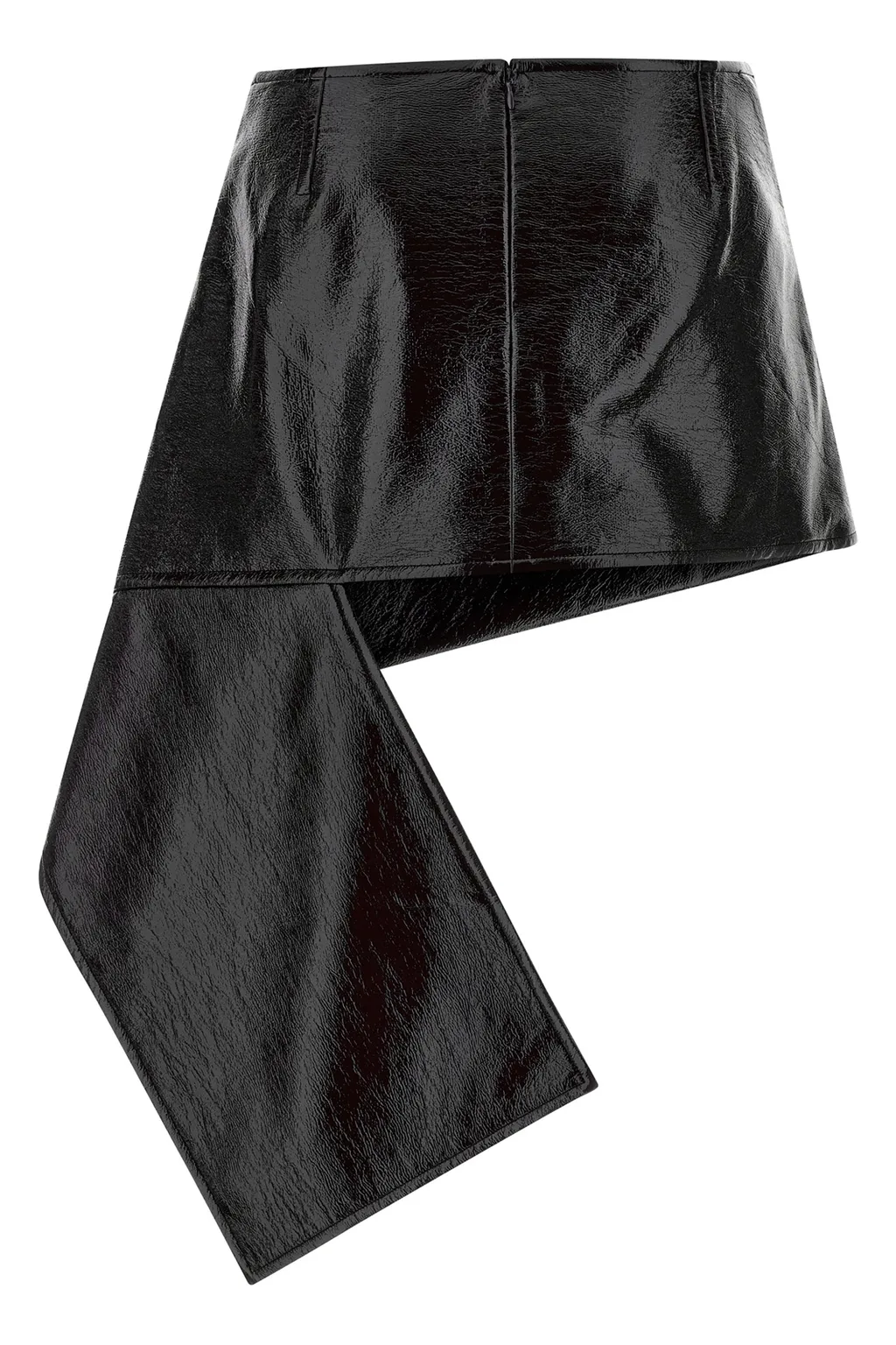 Fold Vinyl Mini Skirt