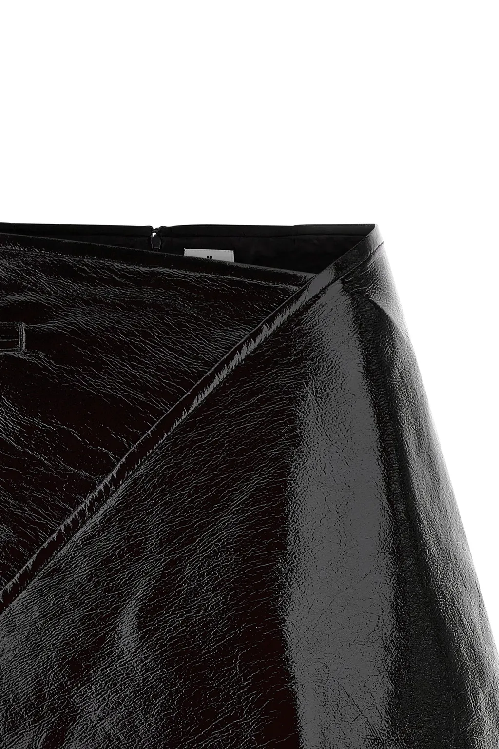Fold Vinyl Mini Skirt