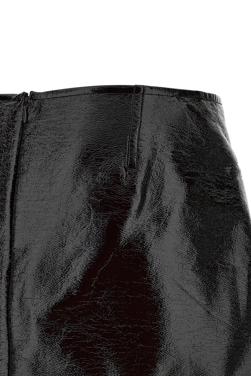 Fold Vinyl Mini Skirt