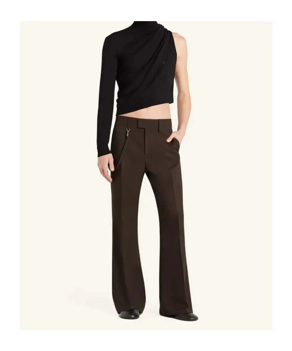 Asymmetric Turtleneck Sweater