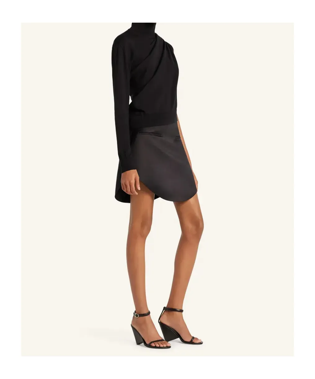 Asymmetric Turtleneck Sweater