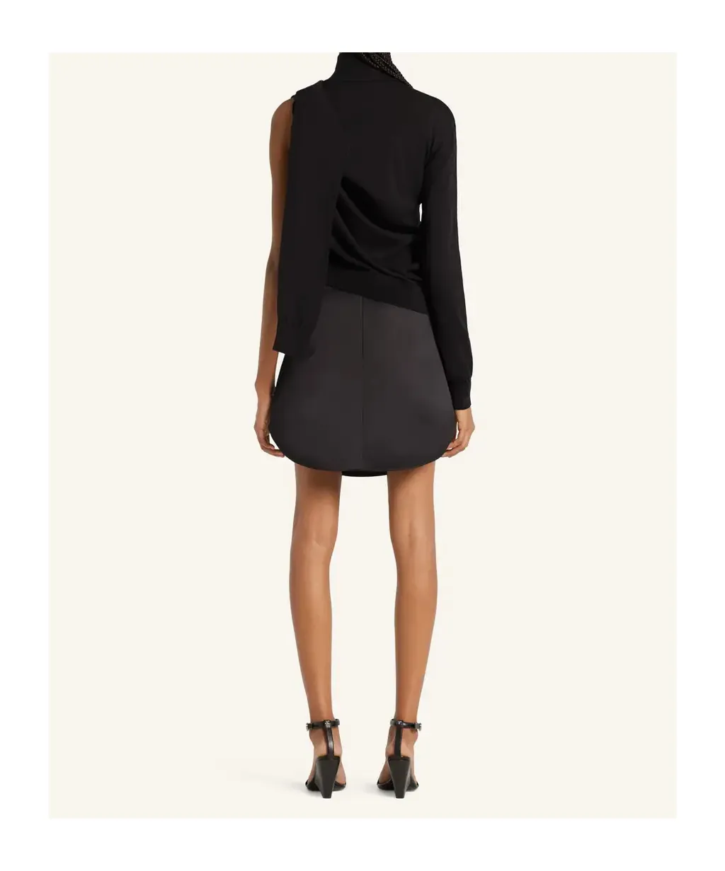 Asymmetric Turtleneck Sweater