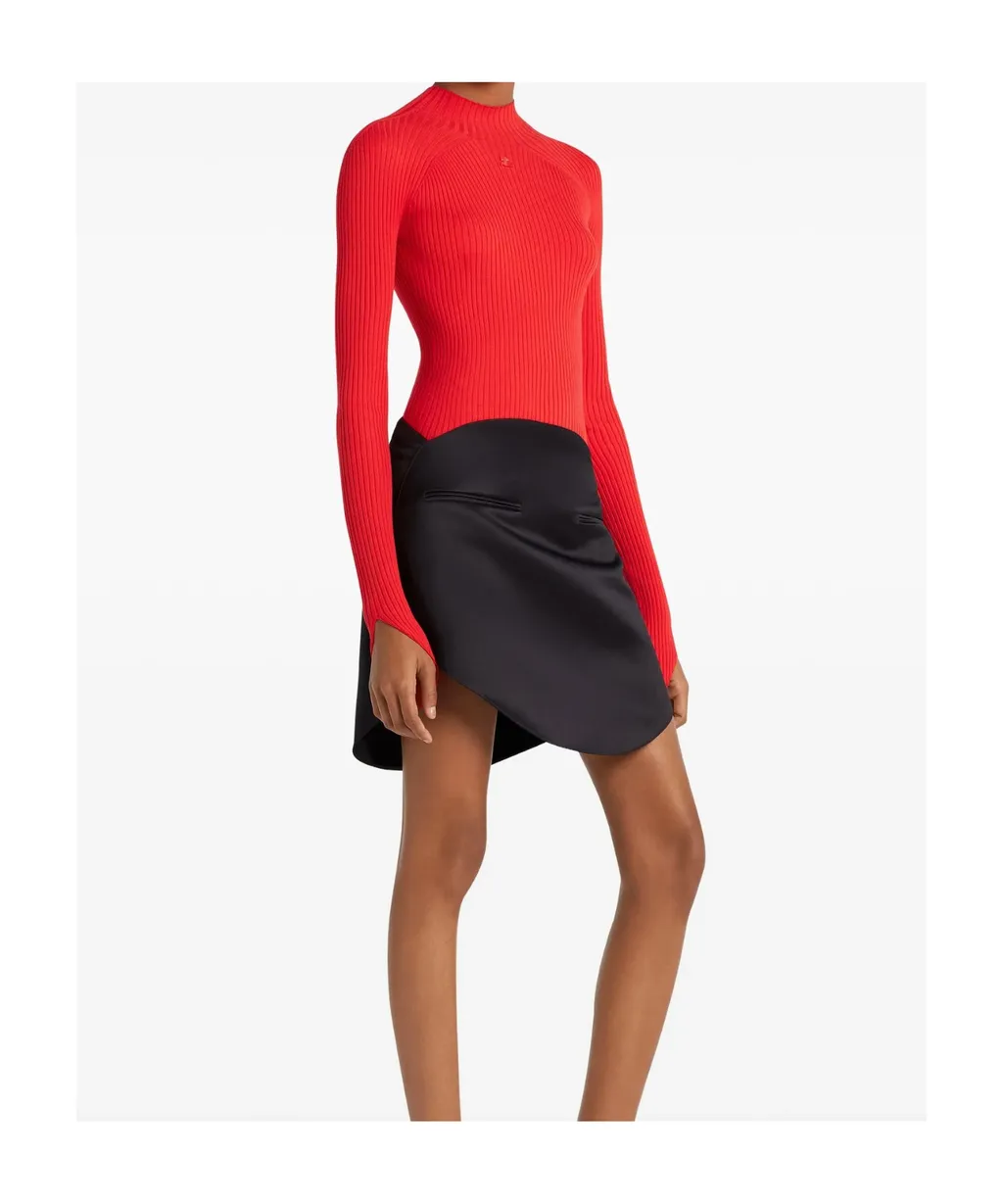 High-Neck Ribbed-Knit Jumper