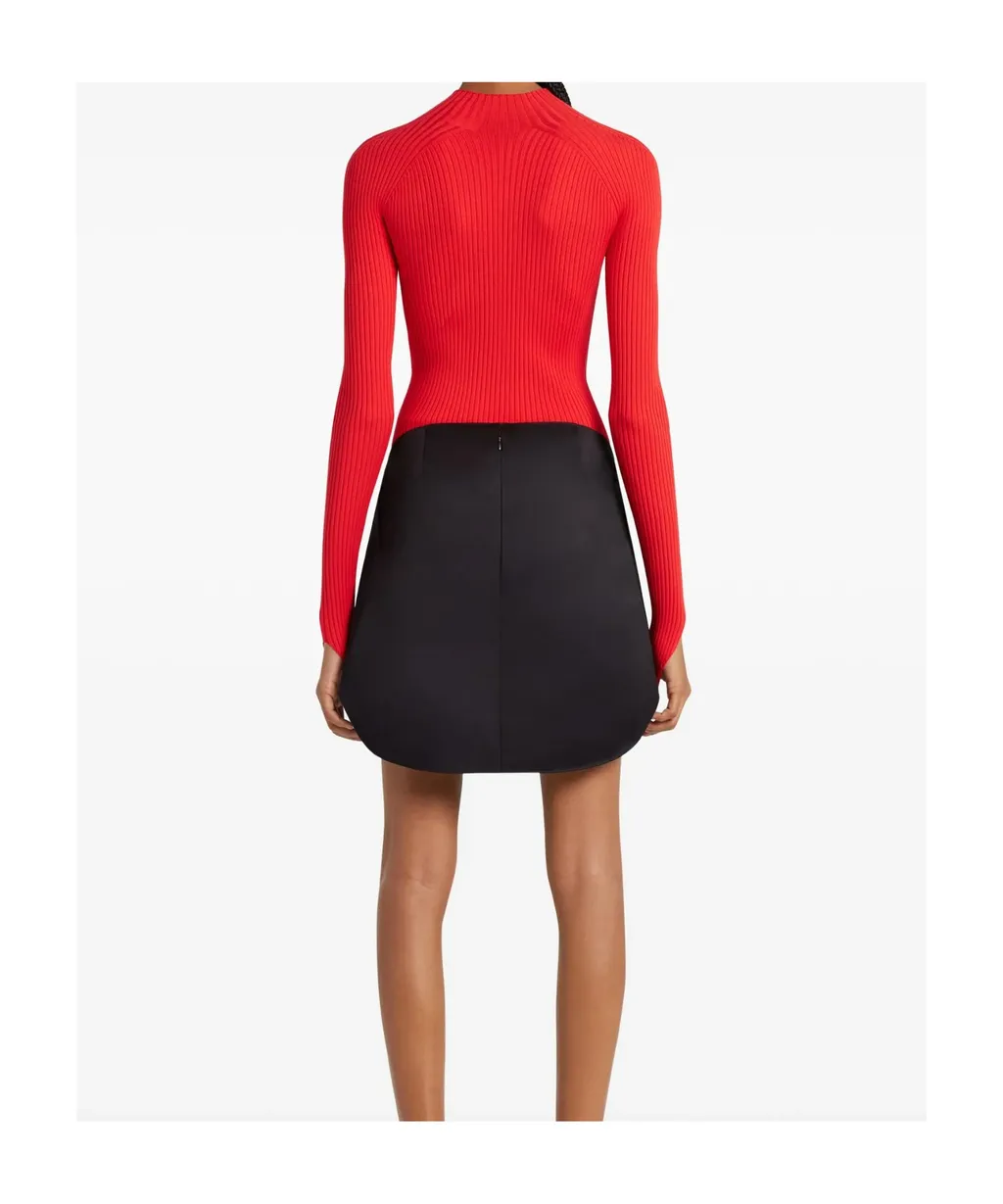 High-Neck Ribbed-Knit Jumper