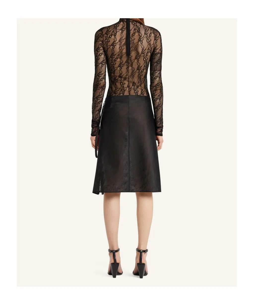 Zipped Lace Skirt