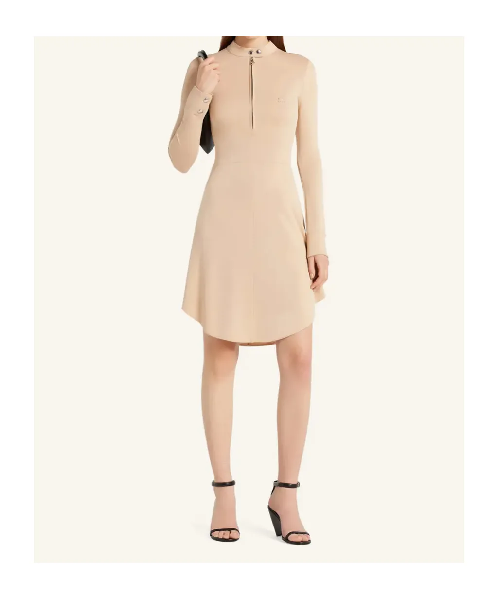 Zippered-Collar Dress