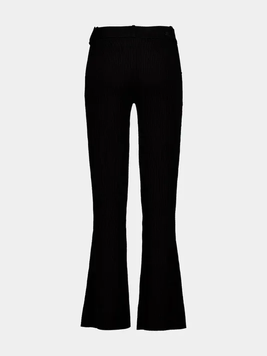 Ribbed Flared Trousers