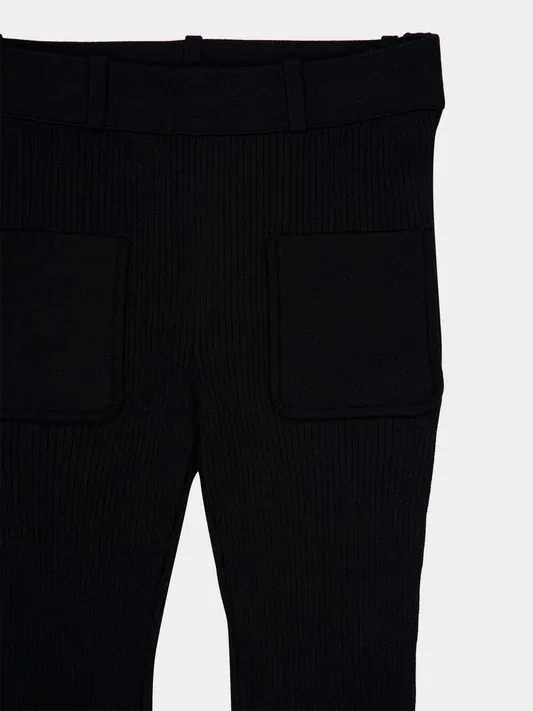 Ribbed Flared Trousers