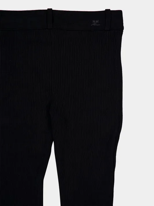 Ribbed Flared Trousers
