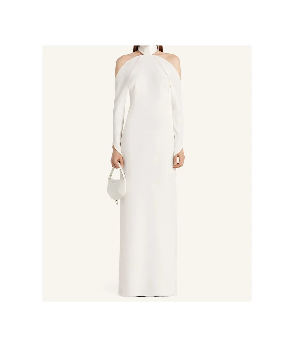 Asymmetric Shoulder-Detail Dress