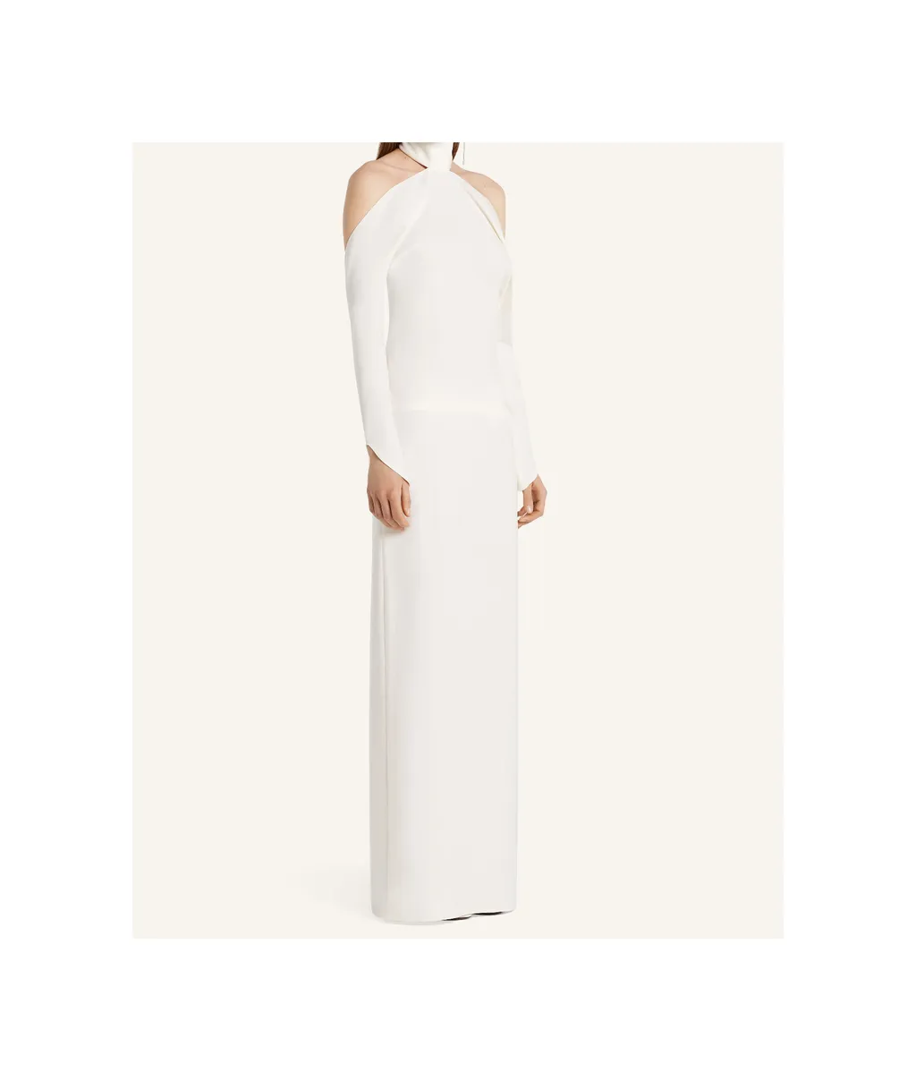 Asymmetric Shoulder-Detail Dress