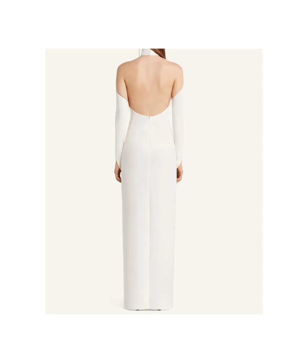 Asymmetric Shoulder-Detail Dress