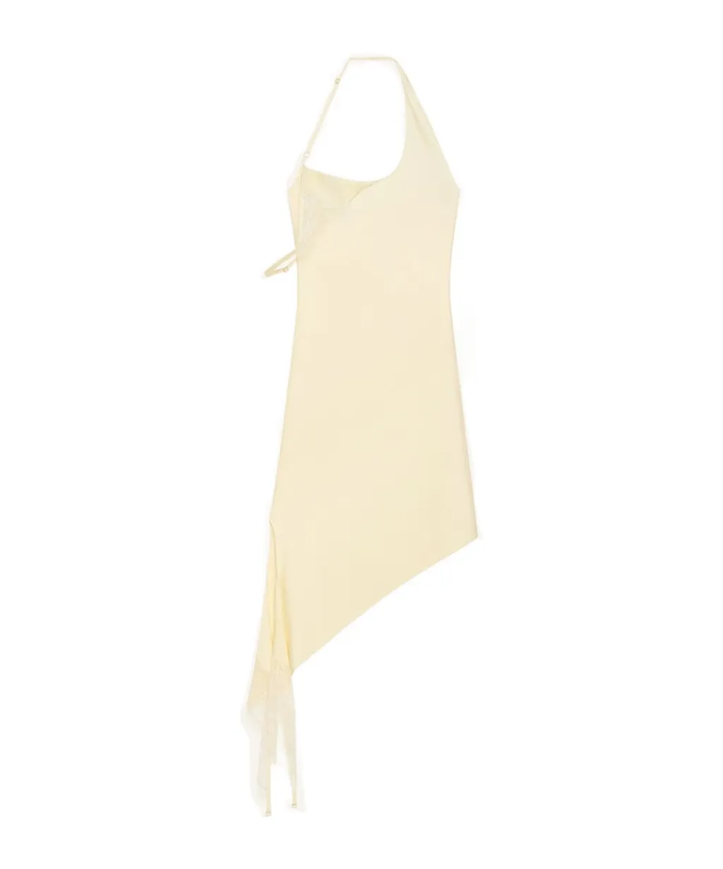 Asymmetric Satin Dress