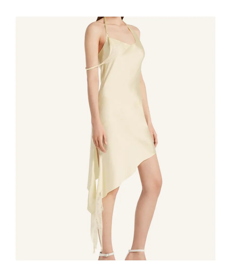 Asymmetric Satin Dress
