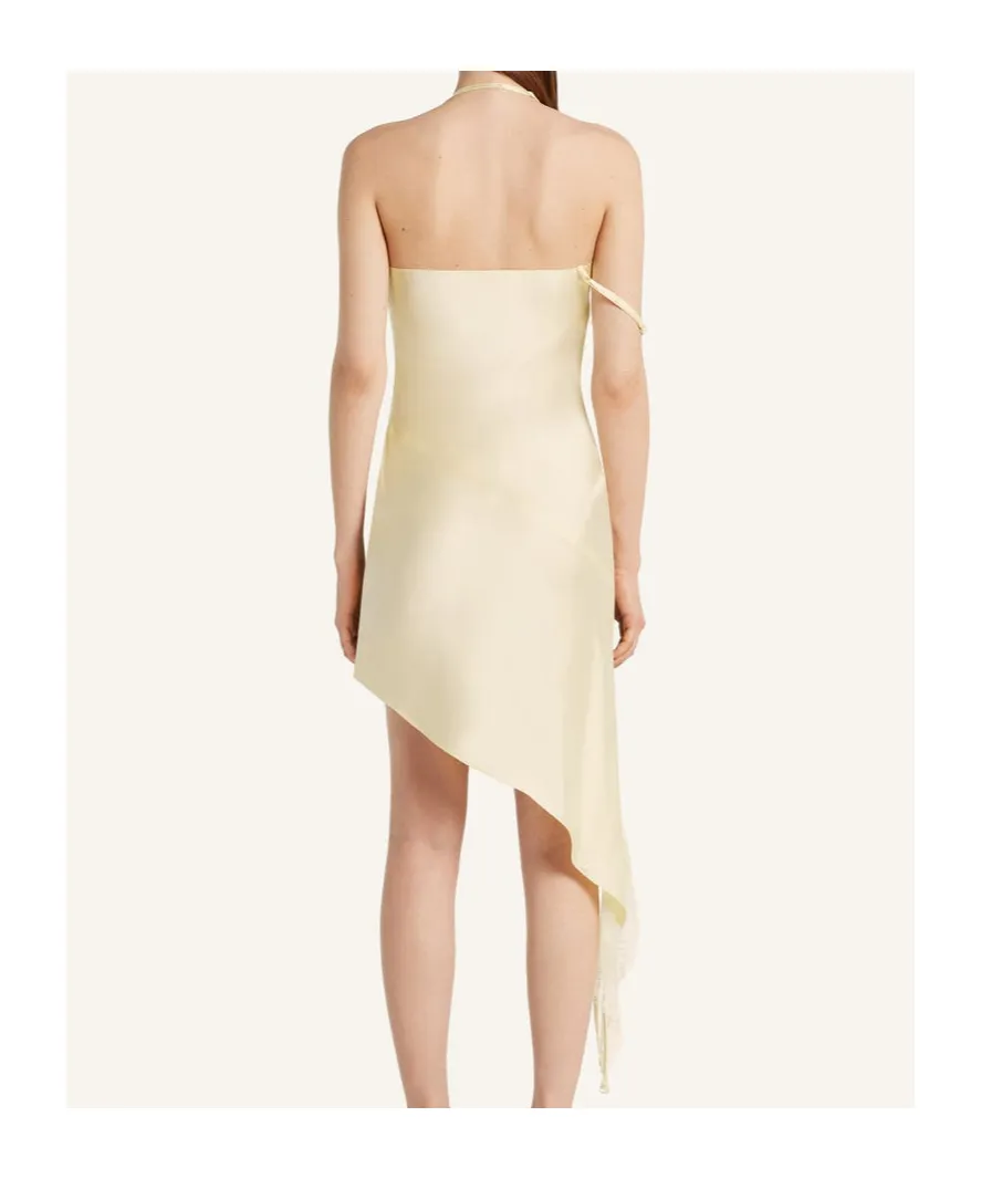 Asymmetric Satin Dress