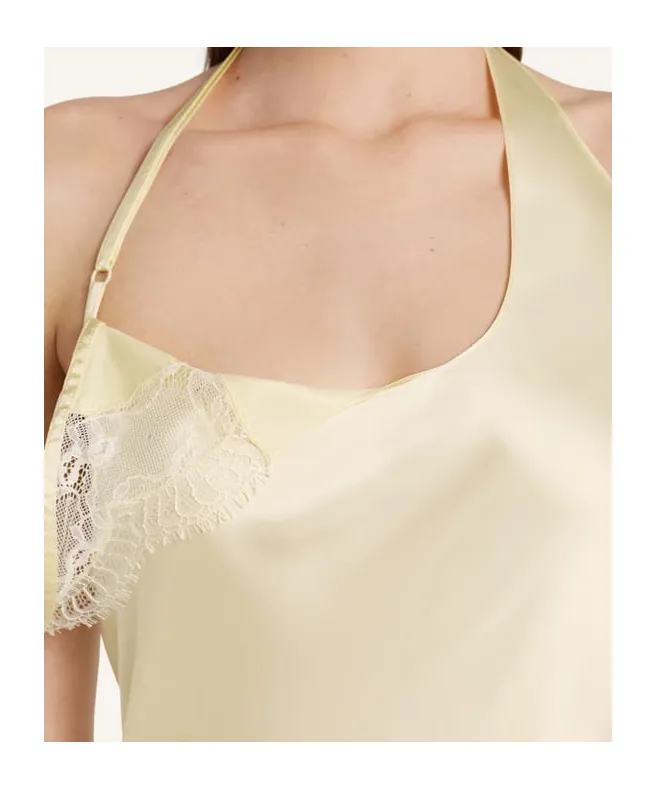 Asymmetric Satin Dress