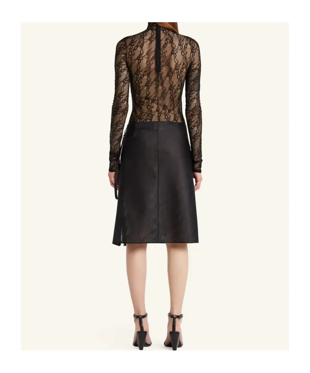 CourrÈGes Lace Mockneck Top