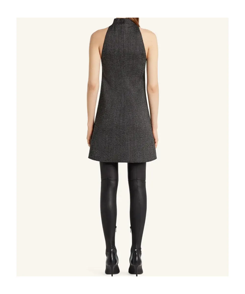 High-Neck Sleeveless Dress