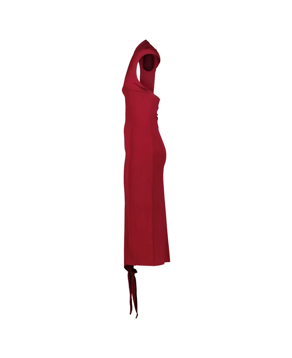 Long Slash Crepe Dress