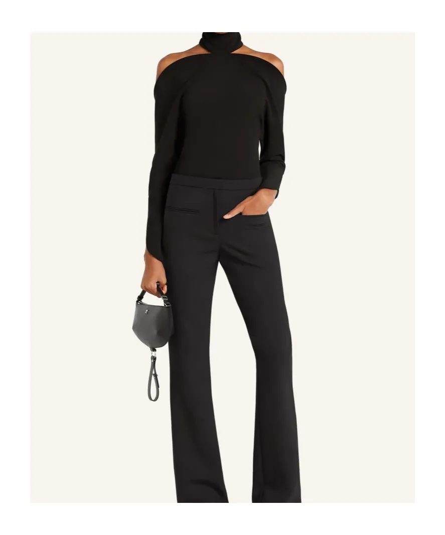 High-Neck Cold-Shoulder Top