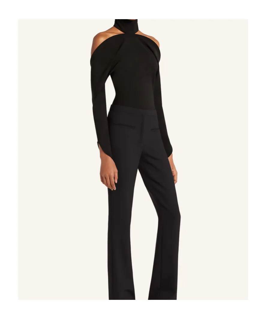 High-Neck Cold-Shoulder Top