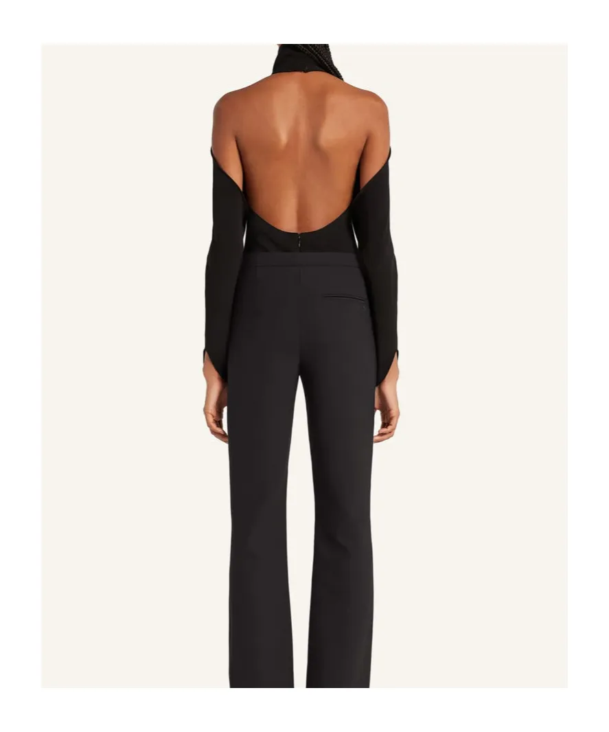 High-Neck Cold-Shoulder Top