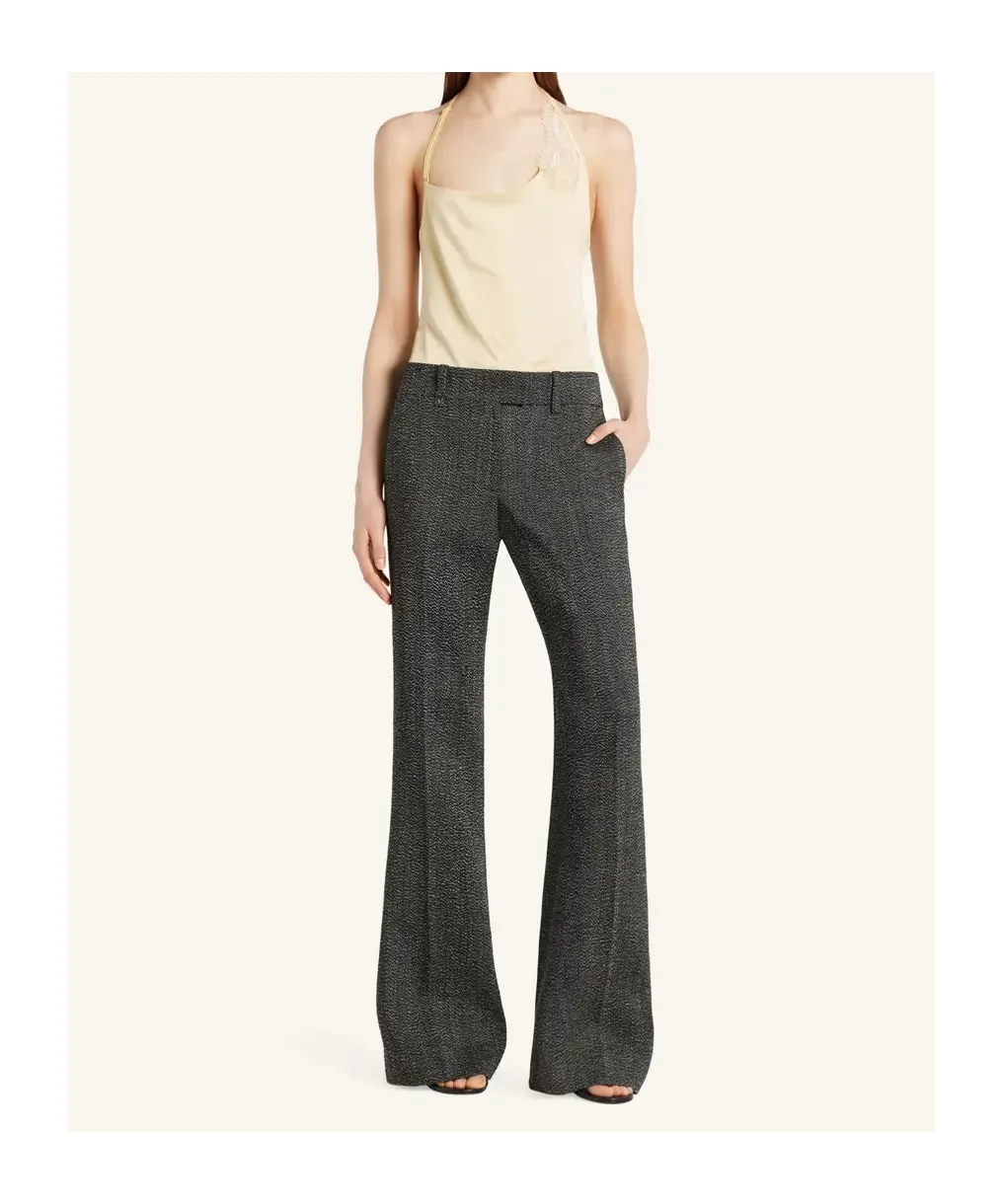 Asymmetric Lace-Embellished Top