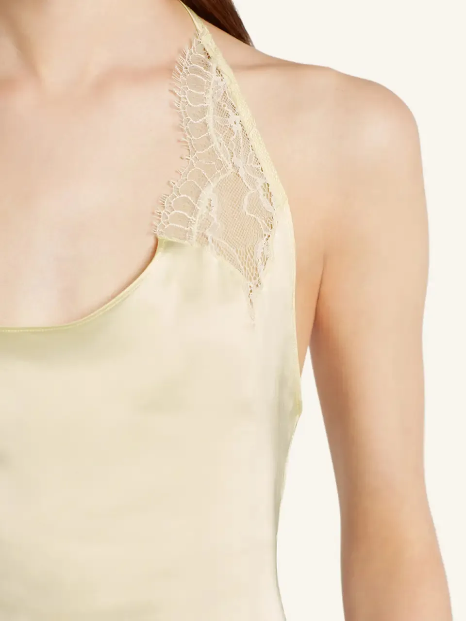 Asymmetric Lace-Embellished Top