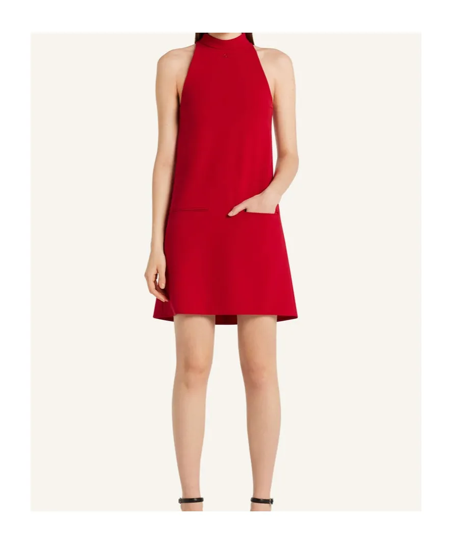 High-Neck Sleeveless Dress