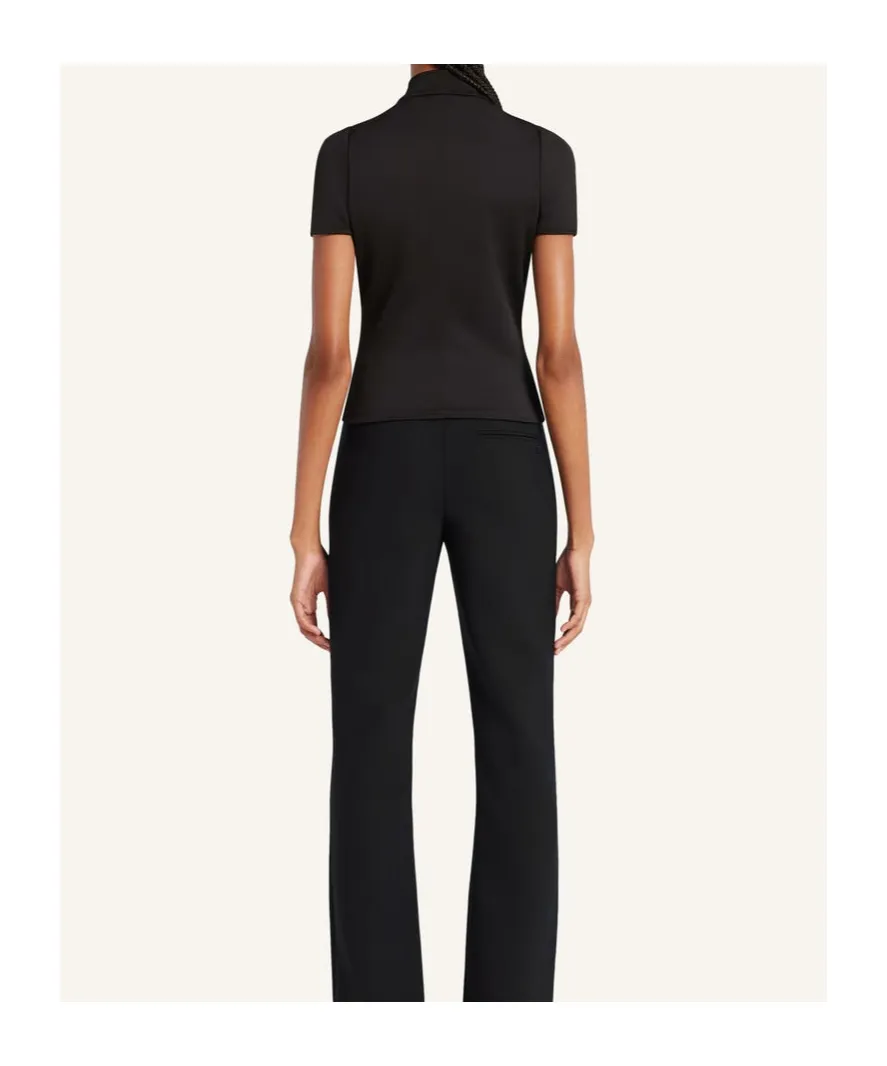 Zip-Up Short-Sleeve Top