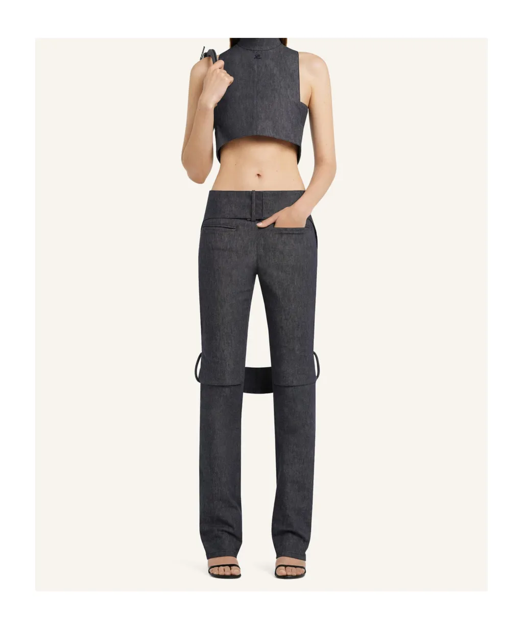 Cut-Out Detailing Trousers