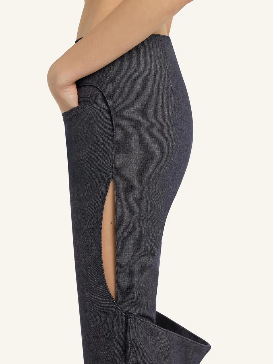 Cut-Out Detailing Trousers