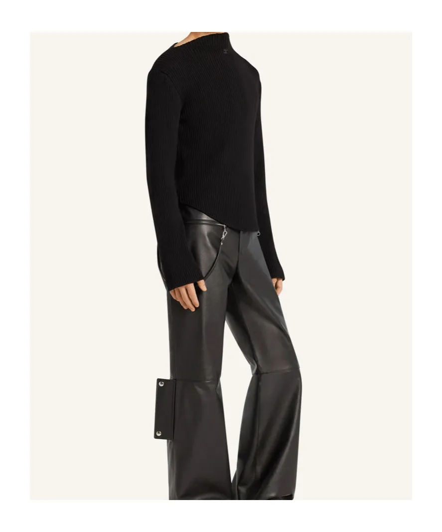 Ribbed-Knit Boatneck Jumper