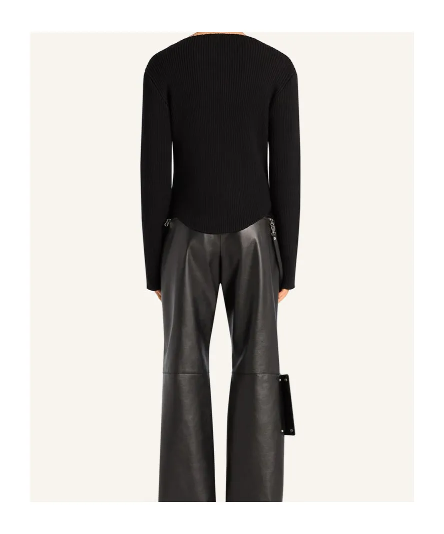 Ribbed-Knit Boatneck Jumper