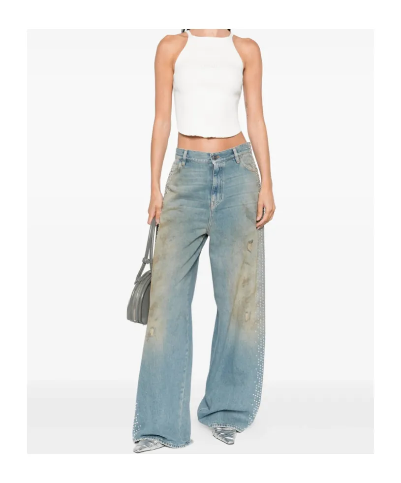 Sleeveless Circle Ribbed-Knit Top
