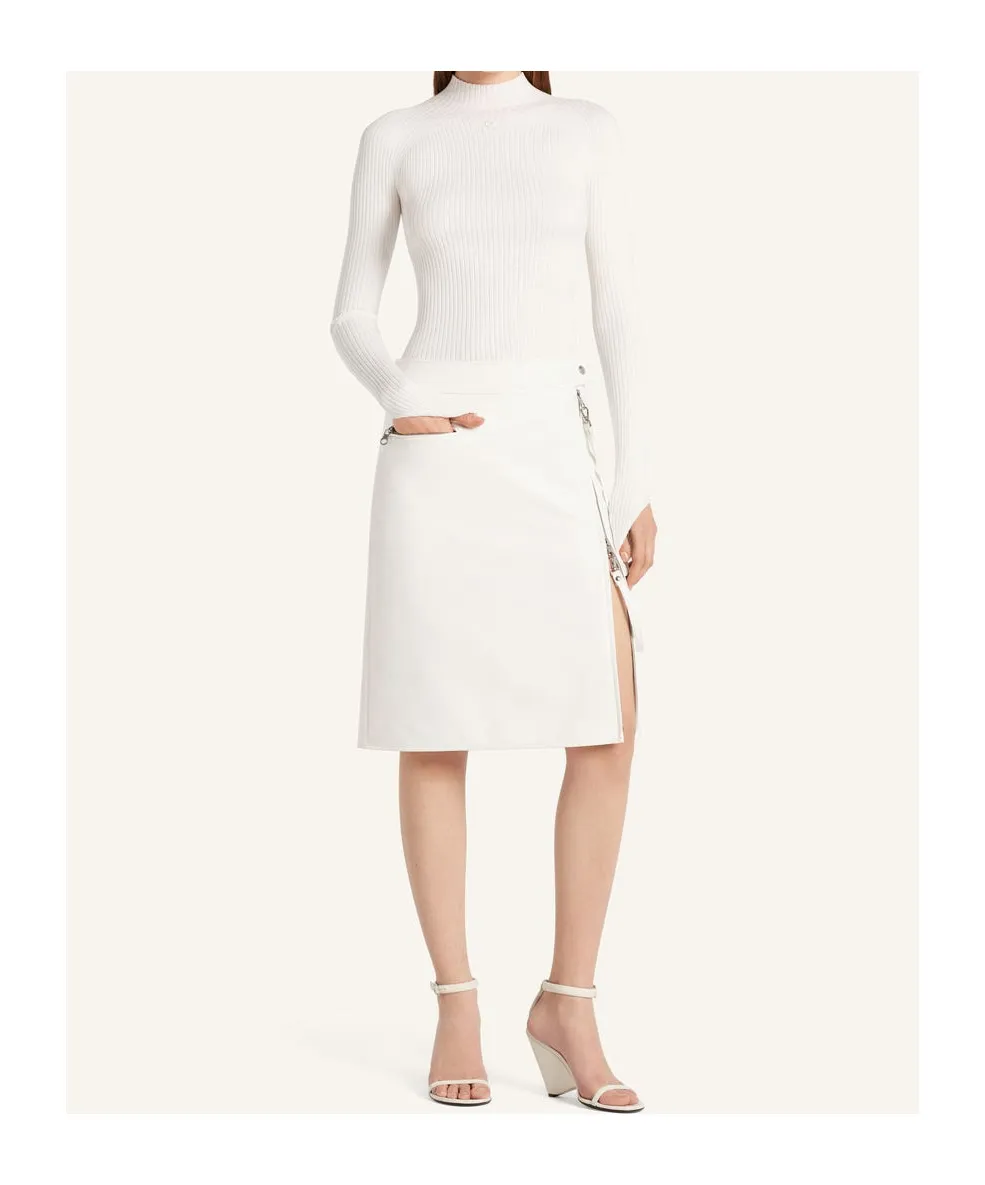 Zipped Midi Skirt