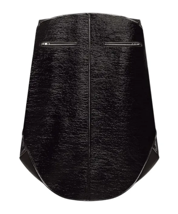 Circle Vinyl Midi Skirt