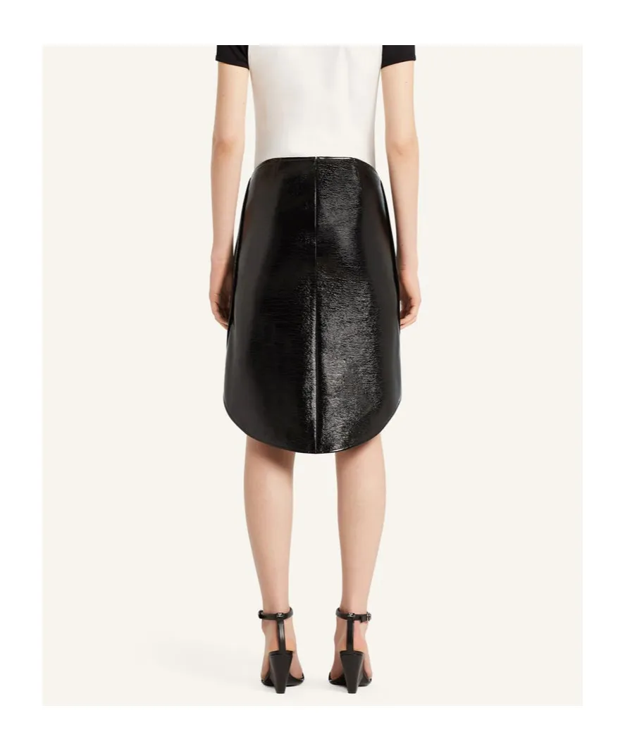 Circle Vinyl Midi Skirt
