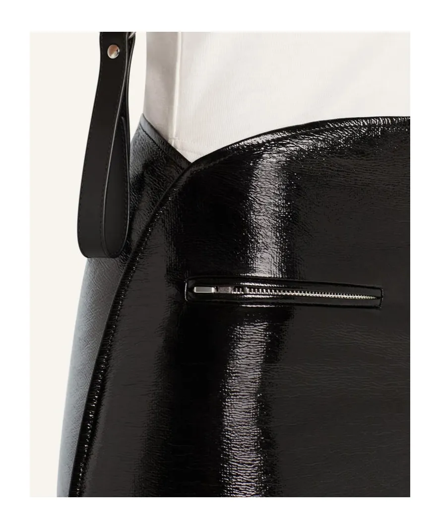 Circle Vinyl Midi Skirt
