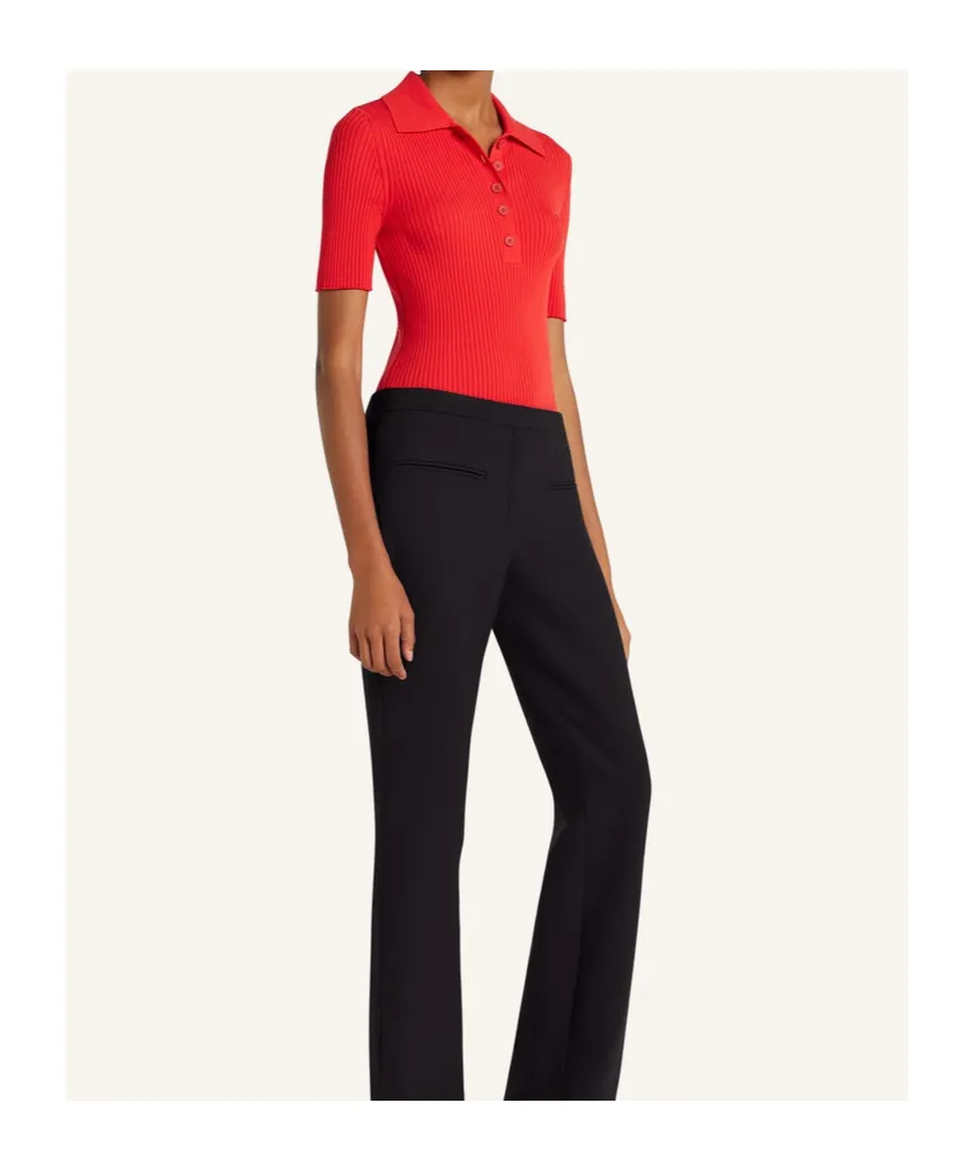 Iconic Ribbed-Knit Polo Shirt