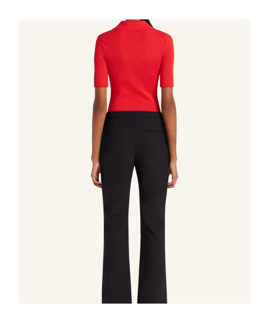 Iconic Ribbed-Knit Polo Shirt