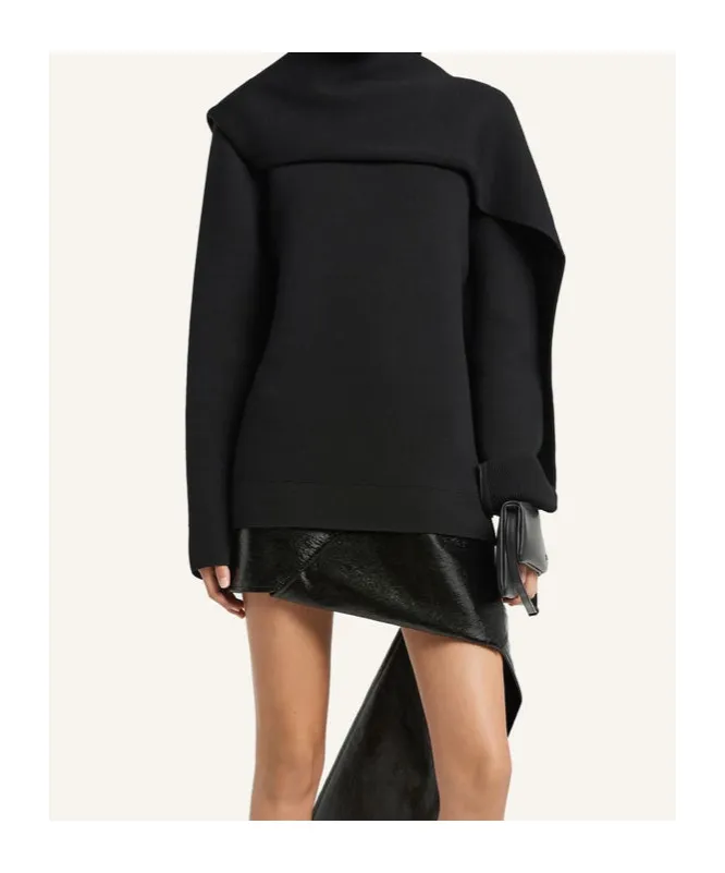 Draped Wool Sweater