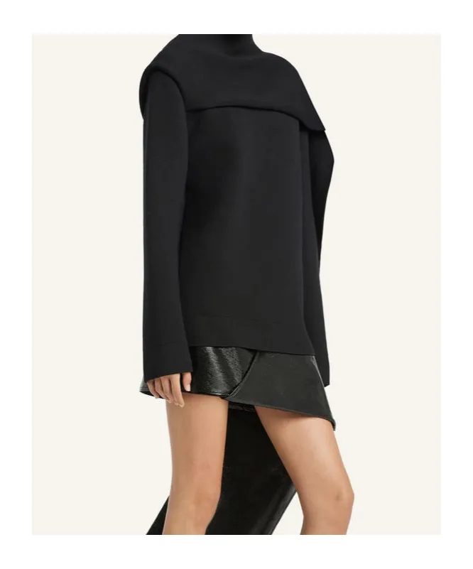 Draped Wool Sweater